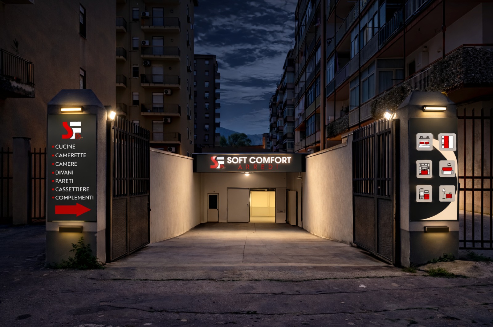 Ingresso showroom Soft Comfort Arredi